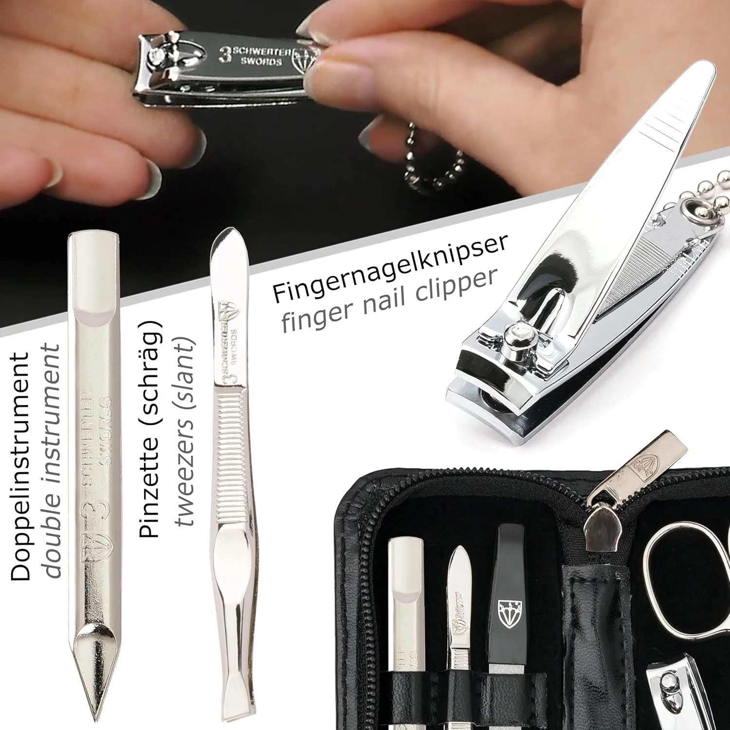 ست مانیکور و پدیکور 5 تکه با کیفیت عالی از برند تری سورز آلمان، مناسب برای مراقبت حرفه ای از ناخن های دست و پا، شامل قیچی، ناخن گیر، کیف چرمی شیک، ساخت سولینگن آلمان (21200) ست مانیکور و پدیکور 5 تکه با کیفیت عالی از برند تری سورز آلمان، مناسب برای مراقبت حرفه ای از ناخن های دست و پا، شامل قیچی، ناخن گیر، کیف چرمی شیک، ساخت سولینگن آلمان (21200)
