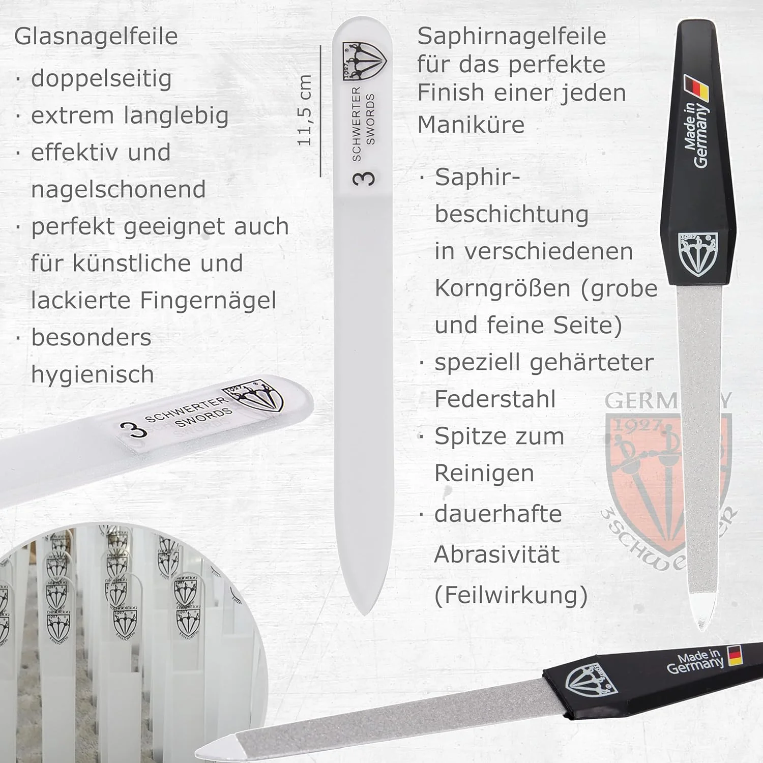 ست مانیکور 'Roma' از DREI SCHWERTER - کیف ناخن با 8 ابزار: قیچی ناخن، قیچی کوتیکول، ناخن گیر پا/انگشت، تمیز کننده ناخن، موچین، سوهان ناخن شیشه ای، سوهان ناخن یاقوت کبود - سفید ست مانیکور 'Roma' از DREI SCHWERTER - کیف ناخن با 8 ابزار: قیچی ناخن، قیچی کوتیکول، ناخن گیر پا/انگشت، تمیز کننده ناخن، موچین، سوهان ناخن شیشه ای، سوهان ناخن یاقوت کبود - سفید