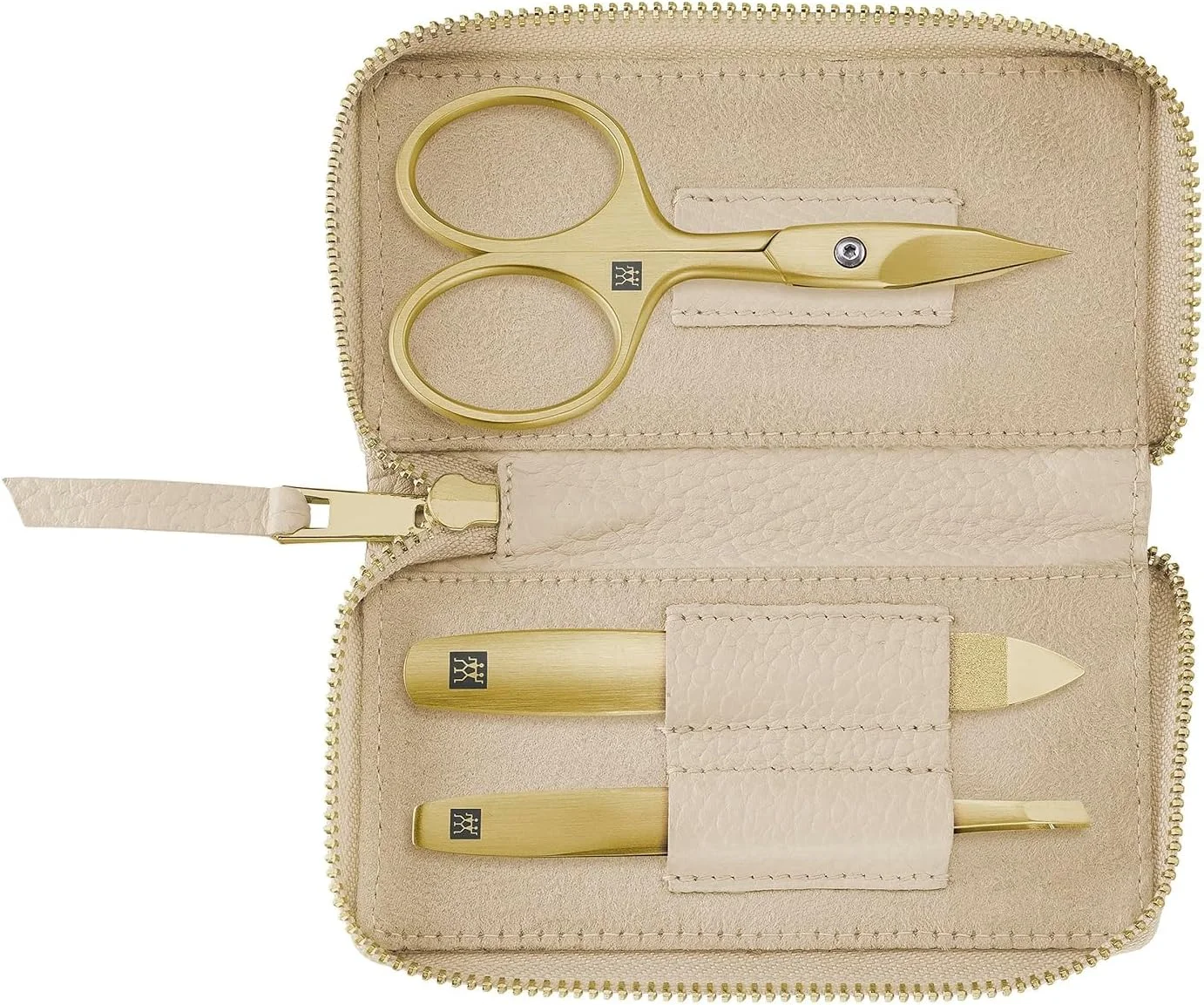 ست مانیکور و پدیکور ZWILLING، کیف چرمی گاوی، 3 تکه، نسخه طلایی ممتاز، مشکی ست مانیکور و پدیکور ZWILLING، کیف چرمی گاوی، 3 تکه، نسخه طلایی ممتاز، مشکی