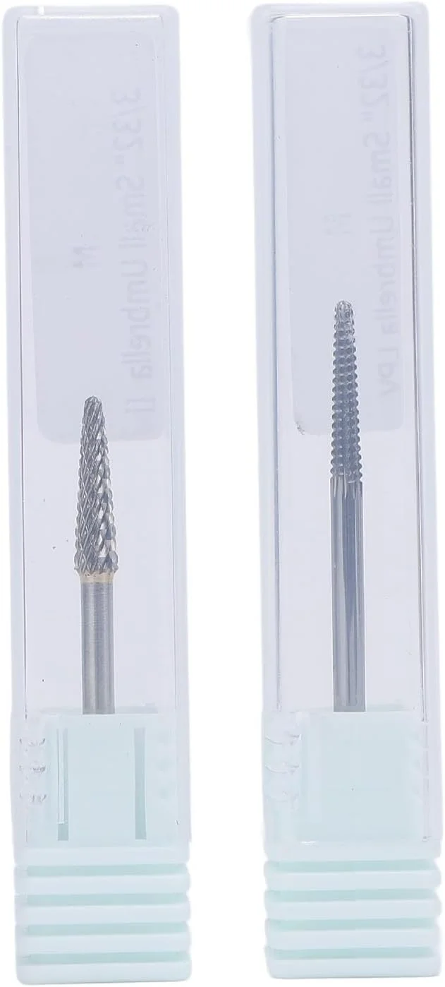 مته های ناخن سوزنی شکل، ابزار حرفه ای طراحی ناخن فولاد تنگستن 3/32 اینچی، 2 عدد مته تمیز کننده کوتیکول ناخن برای مانیکور پدیکور، سالن خانگی