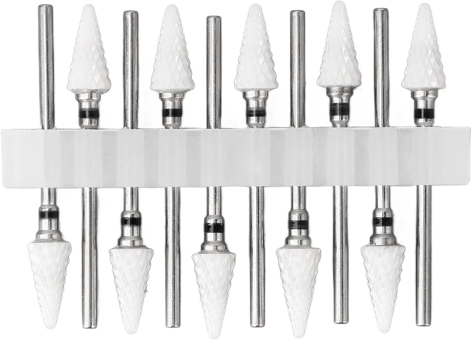 مجموعه ۱۰ عددی سر سوهان ناخن سرامیکی، سوهان ناخن حرفه ای، قابل حمل، سبک وزن، پرداخت کوتیکول برای دستگاه مانیکور و پدیکور برقی اکریلیک (مشکی)