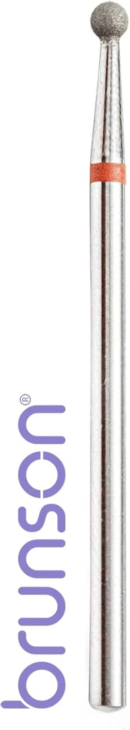 مجموعه سر سوهان برقی حرفه ای Brunson برای مانیکور و پدیکور، ماشین سنگ زنی، ابزار پولیش ناخن، سر سوهان سمباده ای، سوهان ناخن الماسه 1.8 میلی متری ظریف