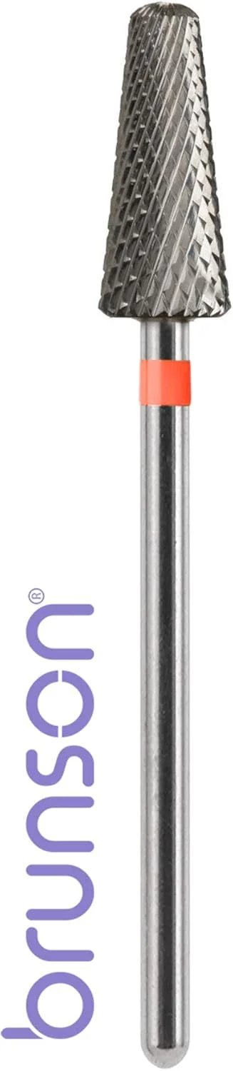 مجموعه ابزار سوهان برقی ناخن حرفه ای برونسون، مناسب مانیکور و پدیکور، شامل سری های کاربید با برش ظریف متقاطع ⌀6mm