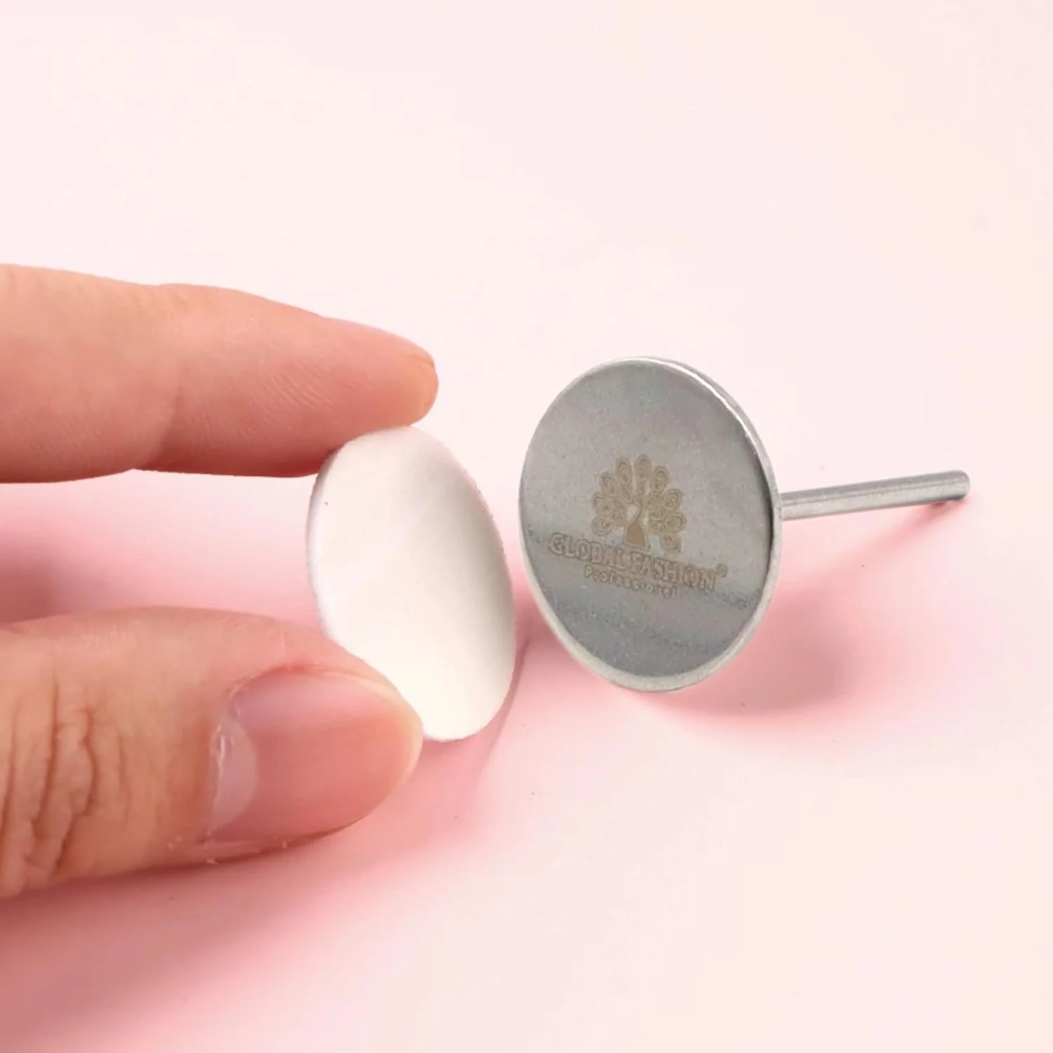 دیسک استیل ضد زنگ حرفه ای گلوبال فشن برای کاغذ سنباده (25mm، 20mm، 15mm) - دیسک فلزی، سری سوهان ناخن و لوازم جانبی | (ست 3 عددی)