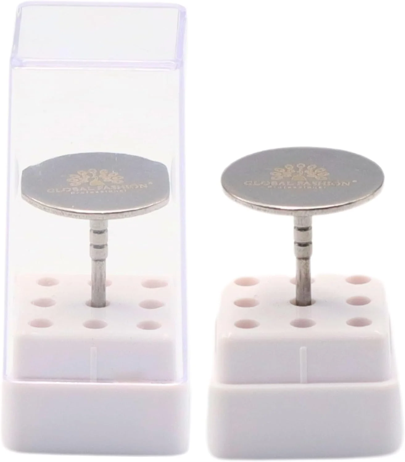 دیسک استیل ضد زنگ حرفه ای گلوبال فشن برای کاغذ سنباده (25mm، 20mm، 15mm) - دیسک فلزی، سری سوهان ناخن و لوازم جانبی | (ست 3 عددی)