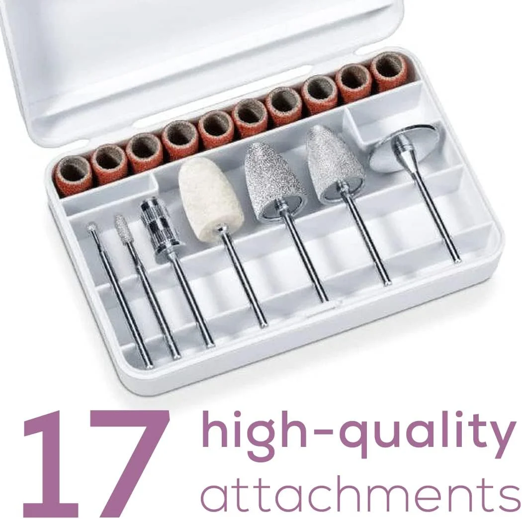 دستگاه مانیکور برقی Beurer MP52، کیت حرفه ای سوهان برقی ناخن 20 در 1، دستگاه قدرتمند برای ناخن های اکریلیک و ژلیش، ابزار قابل حمل مانیکور و پدیکور به همراه سری های سوهان دستگاه مانیکور برقی Beurer MP52، کیت حرفه ای سوهان برقی ناخن 20 در 1، دستگاه قدرتمند برای ناخن های اکریلیک و ژلیش، ابزار قابل حمل مانیکور و پدیکور به همراه سری های سوهان