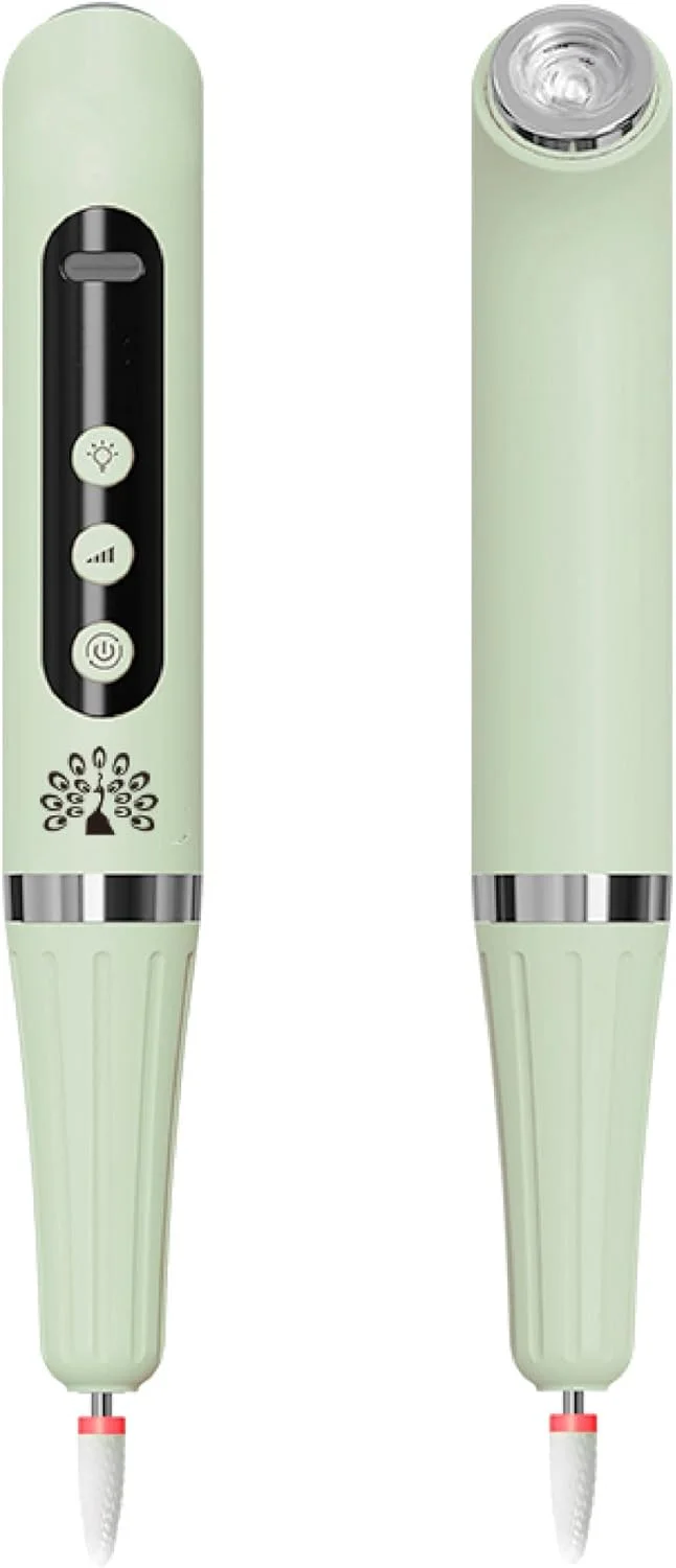 قلم پولیش دوکاره گلوبال فشن، سوهان برقی ناخن و لامپ UV بدون سیم، کیت دریل ناخن برای مانیکور و پدیکور، ایده آل برای ناخن های اکریلیک و ژل، ابزار ضروری ناخن برای تکنسین ها (سبز)