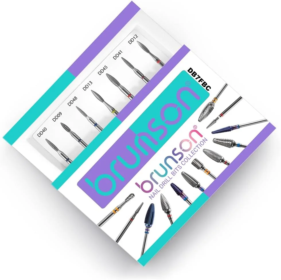 مجموعه ۷ عددی سر سوهان ناخن برانسون – کیت حرفه ای سر سوهان کوتیکول سایز ۳/۳۲ اینچ برای سوهان برقی، ناخن های ژلیش، دیپ، روکش و ژل – ابزار مانیکور و پدیکور