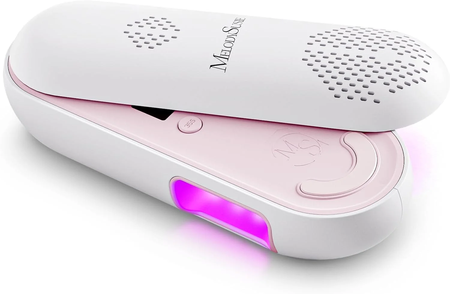 چراغ ناخن UV بی سیم MelodySusie Plus20F، نور محافظت کننده UV نوآورانه برای ناخن های ژلی با 2 تایمر و نمایشگر LED، ابزار هنر ناخن قابل شارژ برای مانیکور و خشک کردن سریع لاک ژل در سالن و خانه