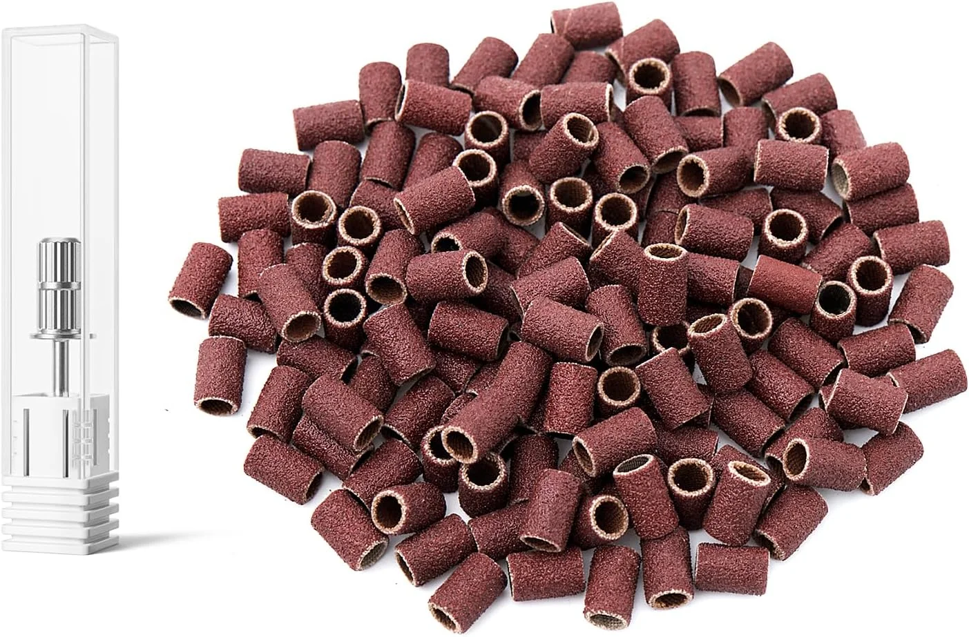 مجموعه مته های سوهان ناخن COSLUS: 101 عدد مته برای ناخن، مجموعه سوهان نواری سنباده ای ظریف 180، مناسب برای مانیکور و پدیکور ژل، پودر دیپ و ناخن های اکریلیک