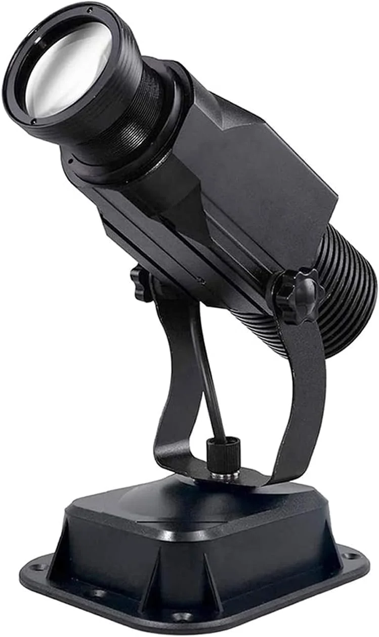 پروژکتور لوگو LED GOBO با زوم دستی و افکت نوری DJ به همراه GOBO شیشه ای سفارشی رایگان برای نمایش تصویر در هتل، شرکت، فروشگاه، تبلیغات عروسی و استفاده در فضای داخلی (پشتیبانی کامل 3 ساله)