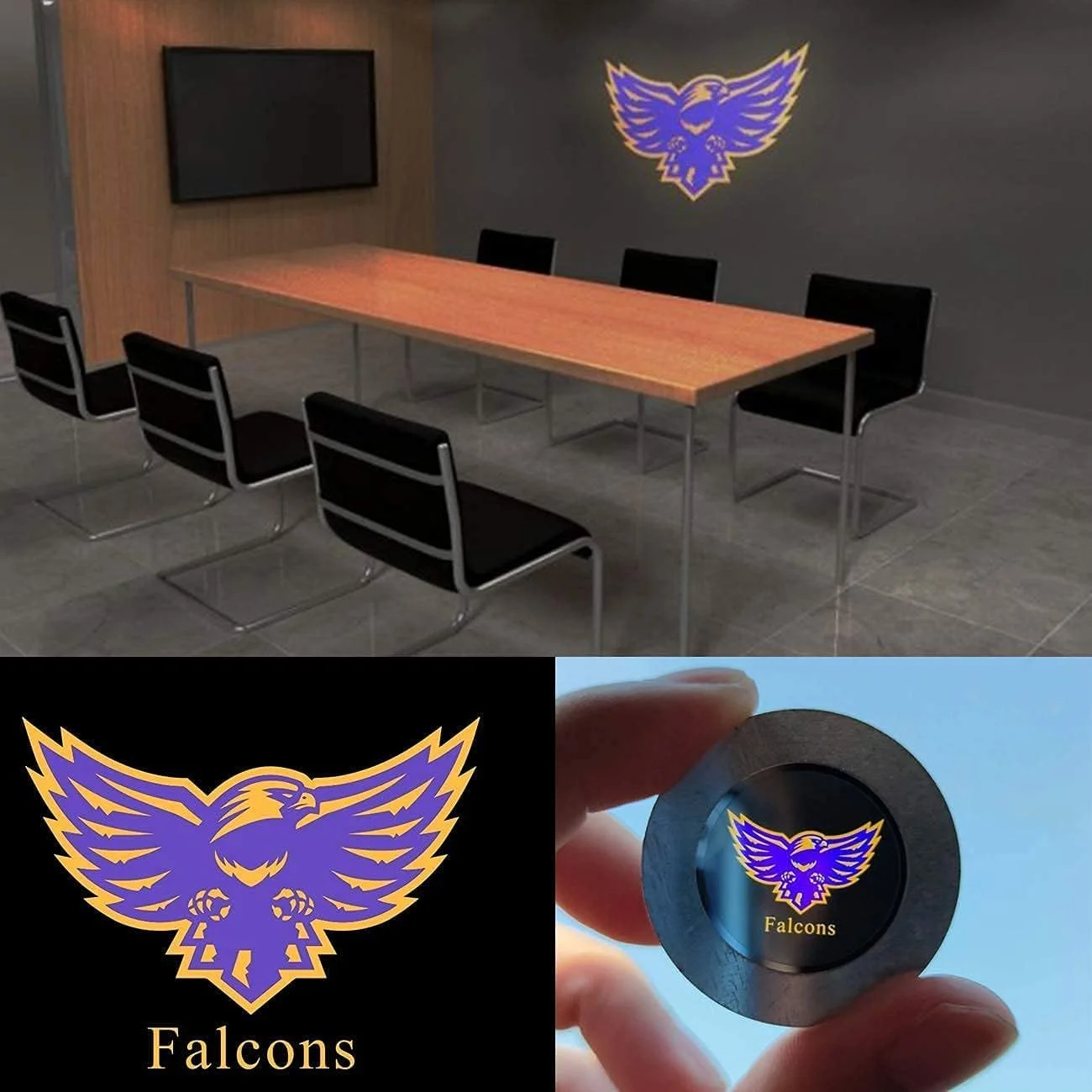 پروژکتور لوگو LED GOBO با زوم دستی و افکت نوری DJ به همراه GOBO شیشه ای سفارشی رایگان برای نمایش تصویر در هتل، شرکت، فروشگاه، تبلیغات عروسی و استفاده در فضای داخلی (پشتیبانی کامل 3 ساله)