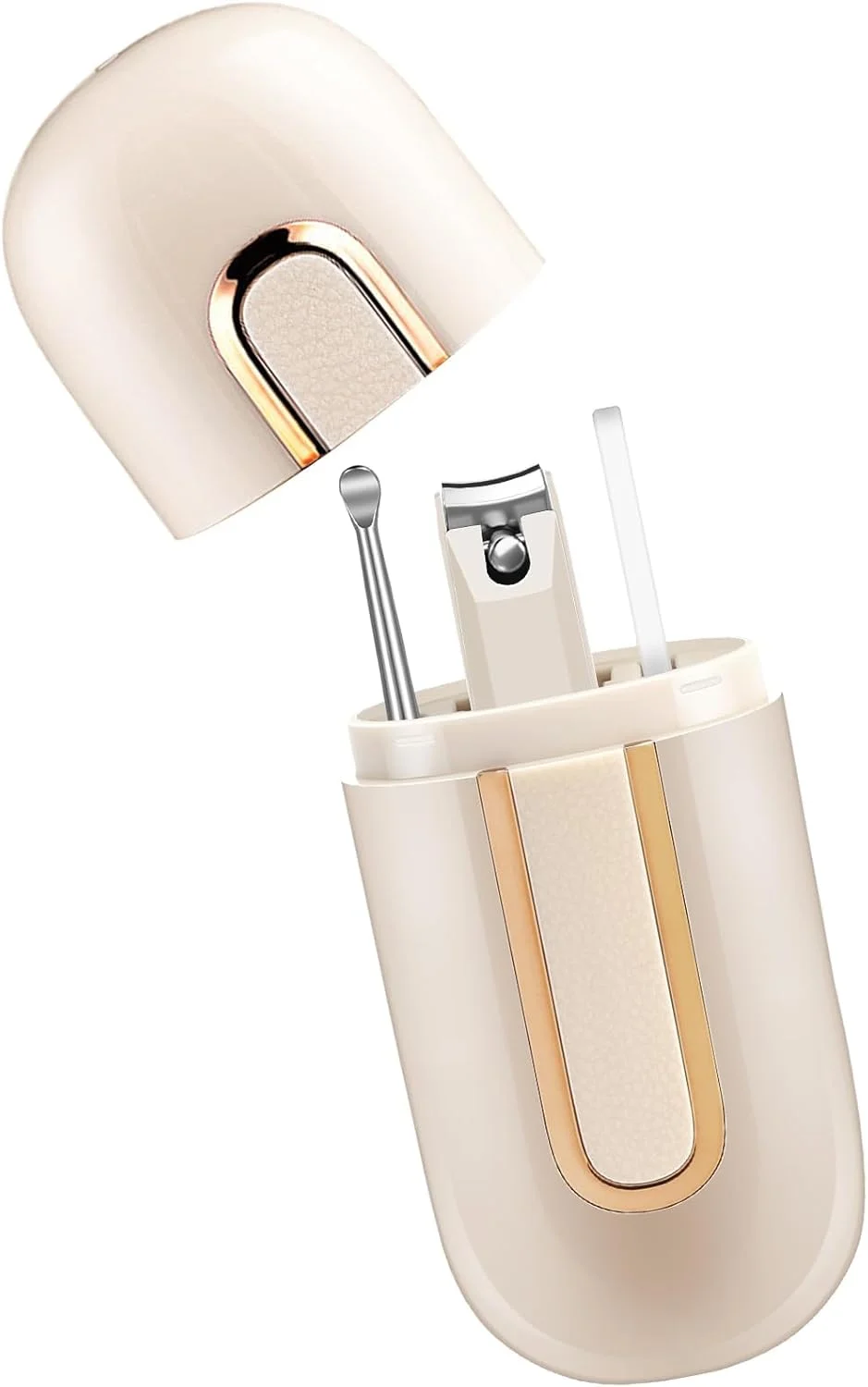 ست ناخن گیر TERRIFI - شامل 3 تکه ناخن گیر انگشت و ناخن پا، سوهان ناخن و گوش پاک کن با کیف مسافرتی قابل حمل - کیت مانیکور پدیکور، هدیه ای ایده آل برای خانم ها، خانواده، دوستان