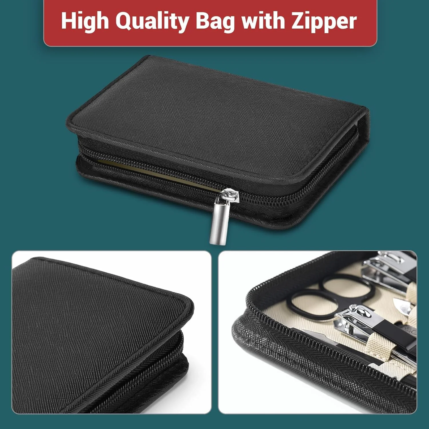 ست مانیکور TERRIFI، ست 18 تکه ناخن گیر پدیکور، ست ناخن استیل ضد زنگ، جعبه هدیه برای آقایان و بانوان ست مانیکور TERRIFI، ست 18 تکه ناخن گیر پدیکور، ست ناخن استیل ضد زنگ، جعبه هدیه برای آقایان و بانوان