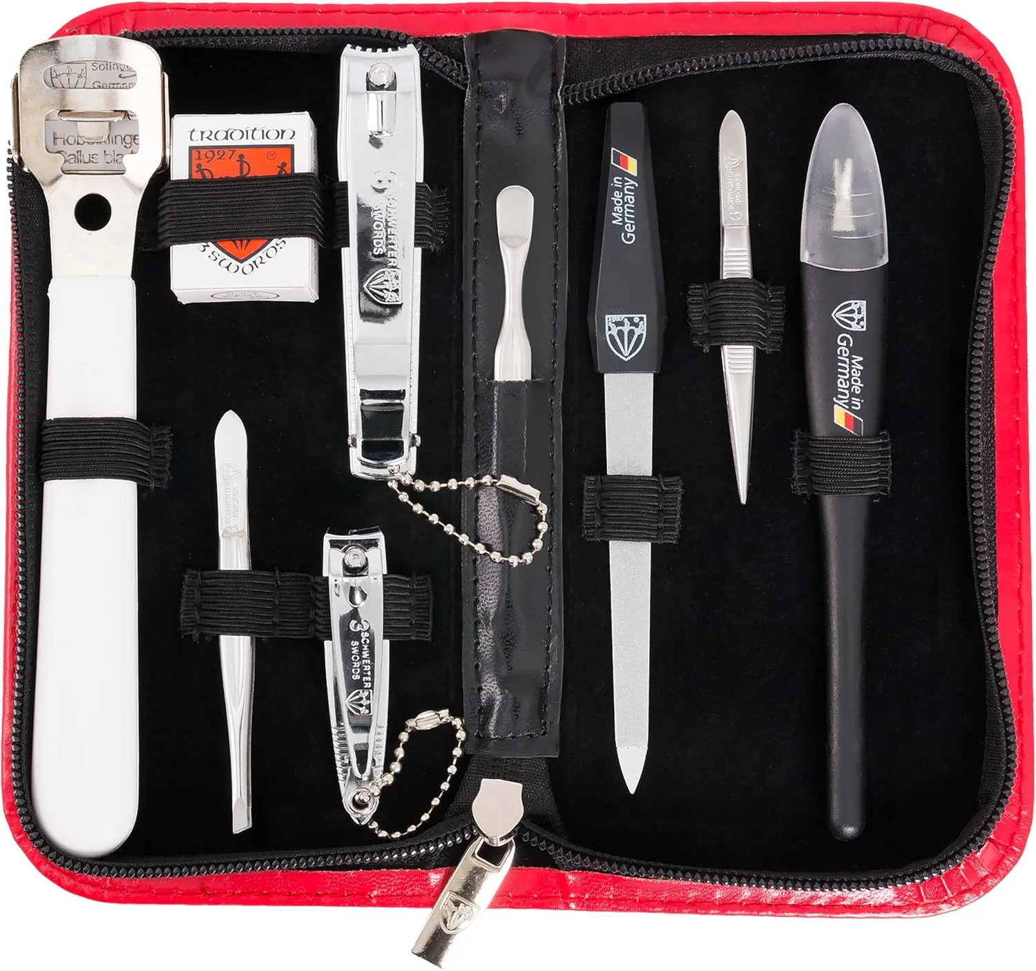 ست پدیکور 9 تکه با کیفیت برند 3 Swords Germany - ابزار مراقبت از ناخن و از بین برنده پینه - ساخت سولینگن/آلمان ست پدیکور 9 تکه با کیفیت برند 3 Swords Germany - ابزار مراقبت از ناخن و از بین برنده پینه - ساخت سولینگن/آلمان