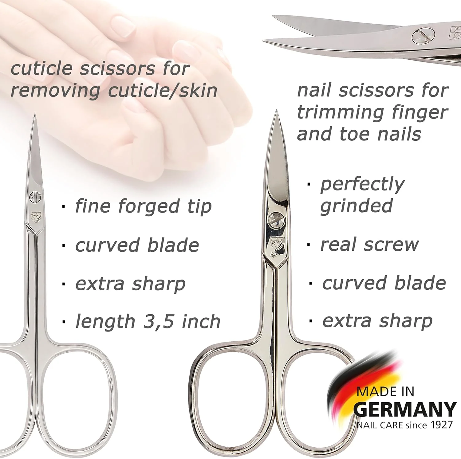 ست مانیکور و پدیکور 8 تکه با کیفیت عالی تری سورز آلمان، قیچی، سوهان، ناخن گیر، کیف چرمی شیک در جعبه هدیه، ساخت تری سورز (01634)