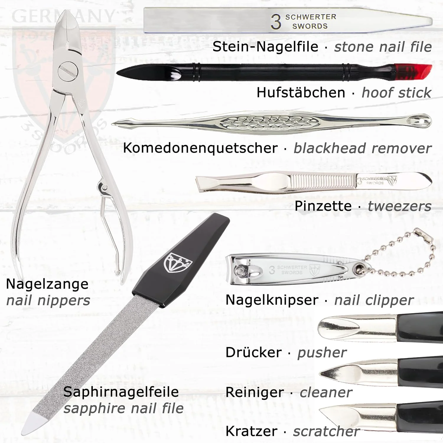ست مانیکور و پدیکور 18 تکه تری سورز آلمان (مدل 009) ست مانیکور و پدیکور 18 تکه تری سورز آلمان (مدل 009)