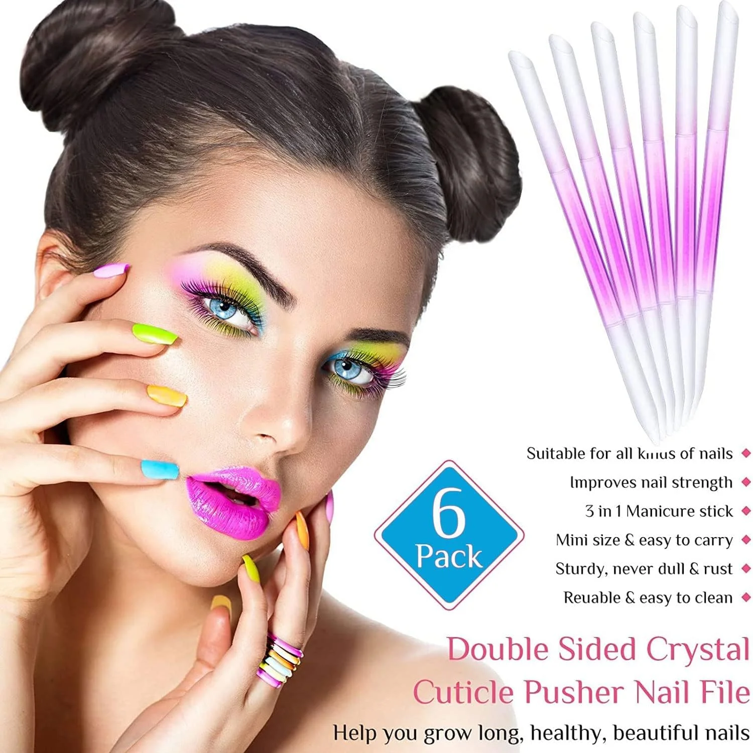 ست عقبراننده کوتیکول شیشهای، سوهان ناخن کریستالی دو طرفه، ابزار حذف و اصلاح کوتیکول مانیکور، چوبهای مراقبت از ناخن شیشهای قابل استفاده مجدد برای زنان مردان سالن منزل مسافرت، گرادیان صورتی، 6 عدد ست عقبراننده کوتیکول شیشهای، سوهان ناخن کریستالی دو طرفه، ابزار حذف و اصلاح کوتیکول مانیکور، چوبهای مراقبت از ناخن شیشهای قابل استفاده مجدد برای زنان مردان سالن منزل مسافرت، گرادیان صورتی، 6 عدد