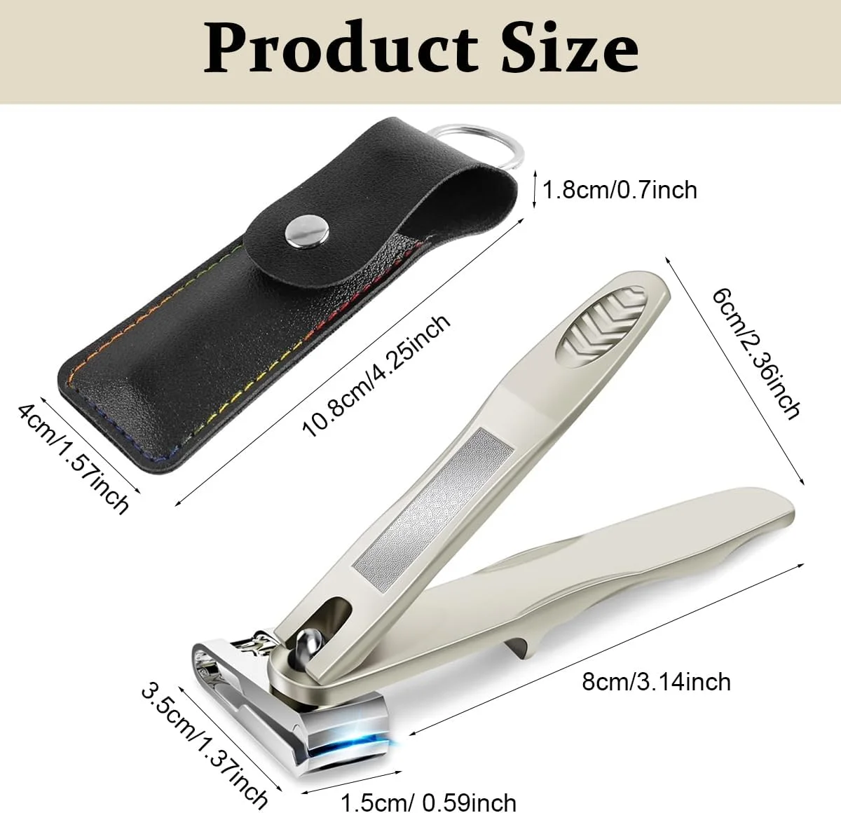 ناخن گیر با سوهان ناخن، ناخن گیر دسته بلند استیل ضد زنگ برای ناخن های ضخیم، سر ناخن گیر تیز با قابلیت چرخش 360 درجه، ناخن گیر مسافرتی با طراحی ارگونومیک و روکش PU (نیکل) ناخن گیر با سوهان ناخن، ناخن گیر دسته بلند استیل ضد زنگ برای ناخن های ضخیم، سر ناخن گیر تیز با قابلیت چرخش 360 درجه، ناخن گیر مسافرتی با طراحی ارگونومیک و روکش PU (نیکل)