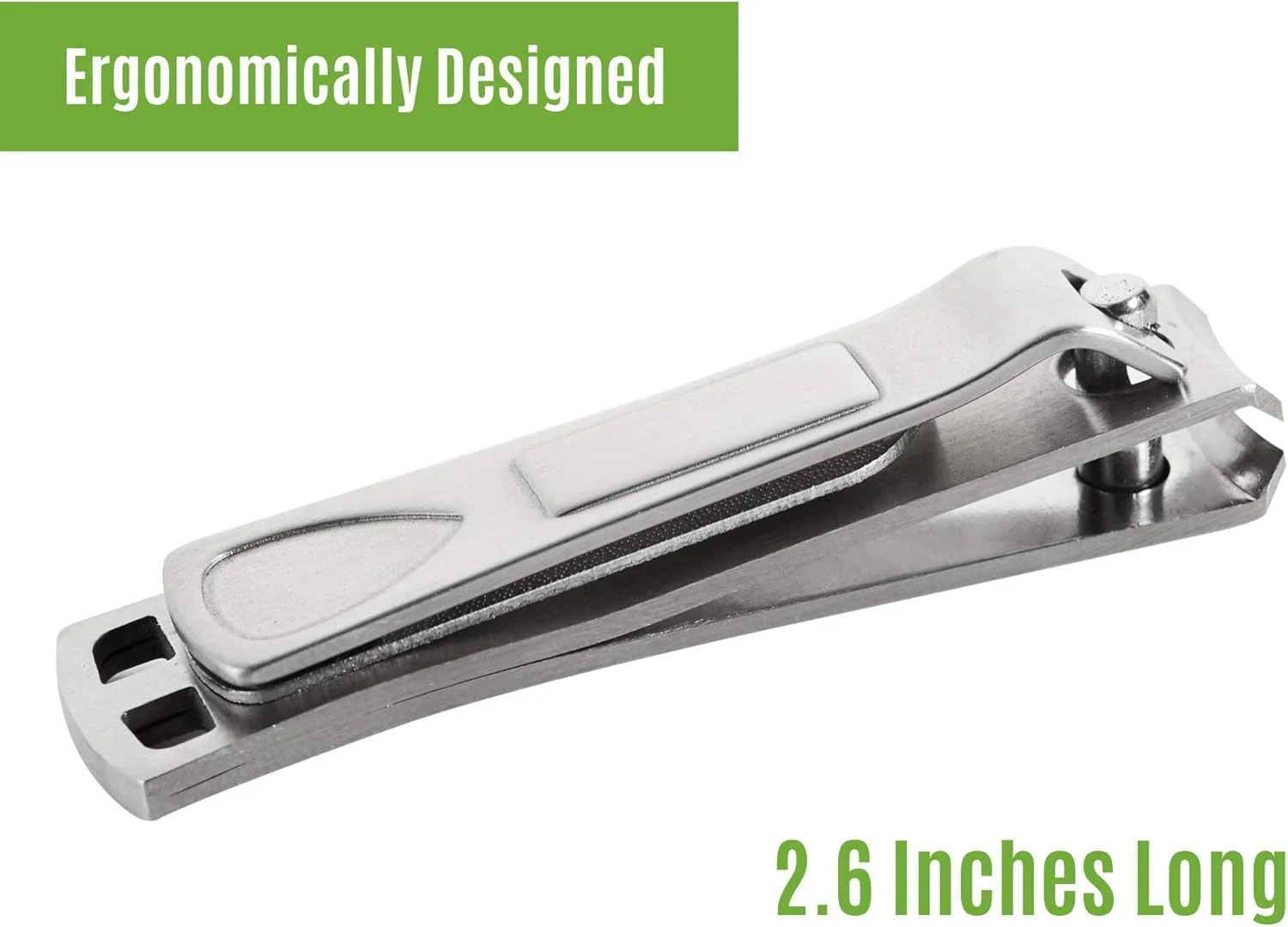 ناخن گیر برای ناخن های دست - دارای سوهان/تمیز کننده ناخن تاشو - هدیه ای محبوب برای آقایان و بانوان - بهترین ناخن گیر تیز از جنس استیل ضد زنگ - اهرم پهن با فشار آسان