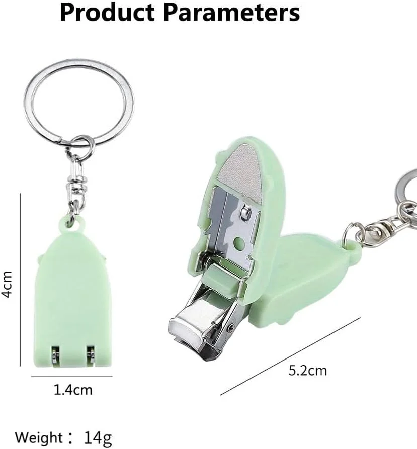 ناخن گیر مسافرتی تاشو قابل حمل، ناخن گیر کوچک استیل ضد زنگ ایده آل برای فعالیت های خانگی و خارج از منزل (سبز)