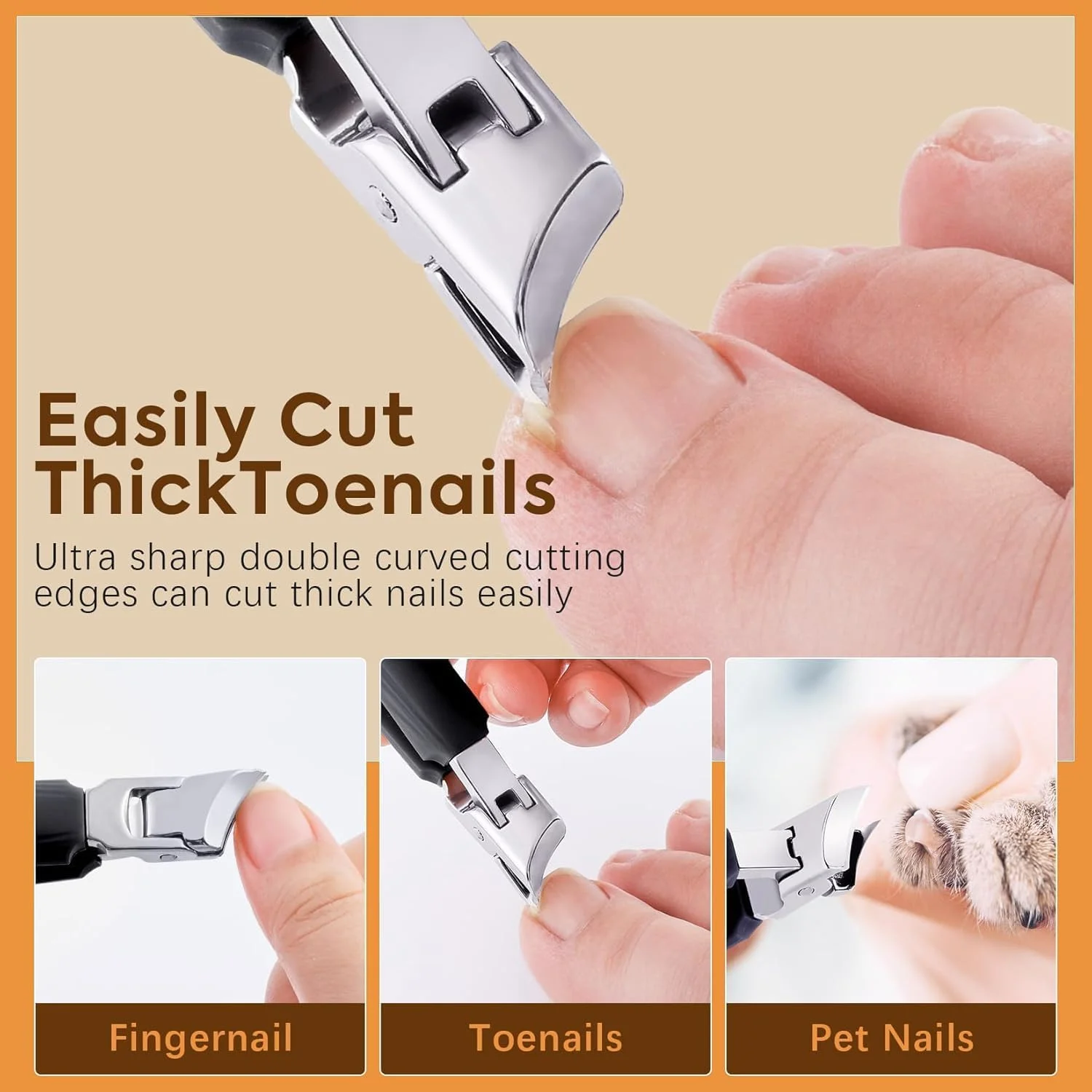 ناخن گیر انگشتان پا با دهانه پهن، ناخن گیر اریب ضد پاشش با دهانه پهن ارتقا یافته برای ناخن های فرورفته، ناخن گیر دسته بلند برای ناخن های ضخیم ناخن گیر انگشتان پا با دهانه پهن، ناخن گیر اریب ضد پاشش با دهانه پهن ارتقا یافته برای ناخن های فرورفته، ناخن گیر دسته بلند برای ناخن های ضخیم