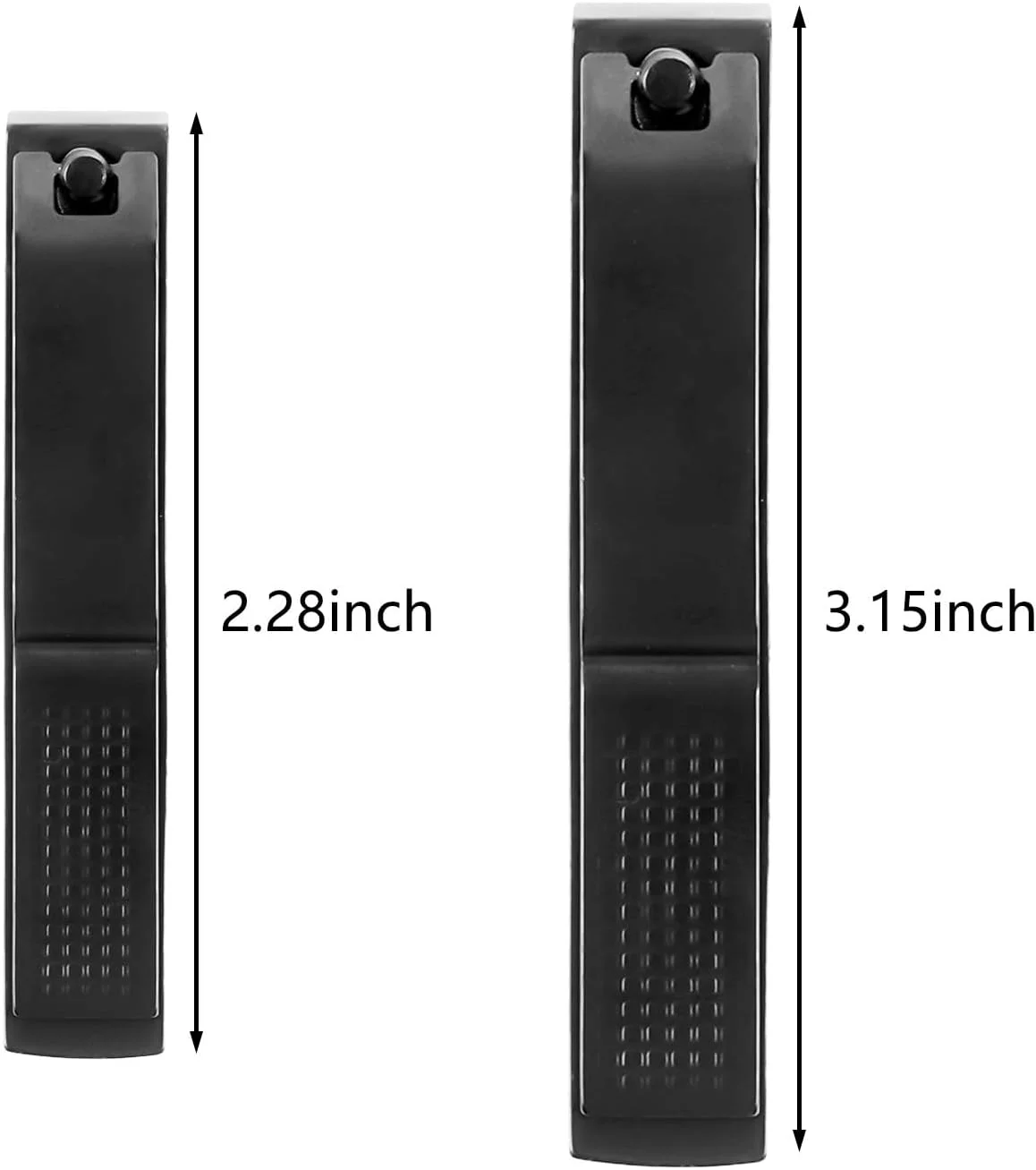 ناخن گیر، ابزار مراقبت از ناخن، ناخن گیر و قیچی ناخن انگشتان دست و پا با سوهان ناخن، مشکی (بسته 2 عددی)