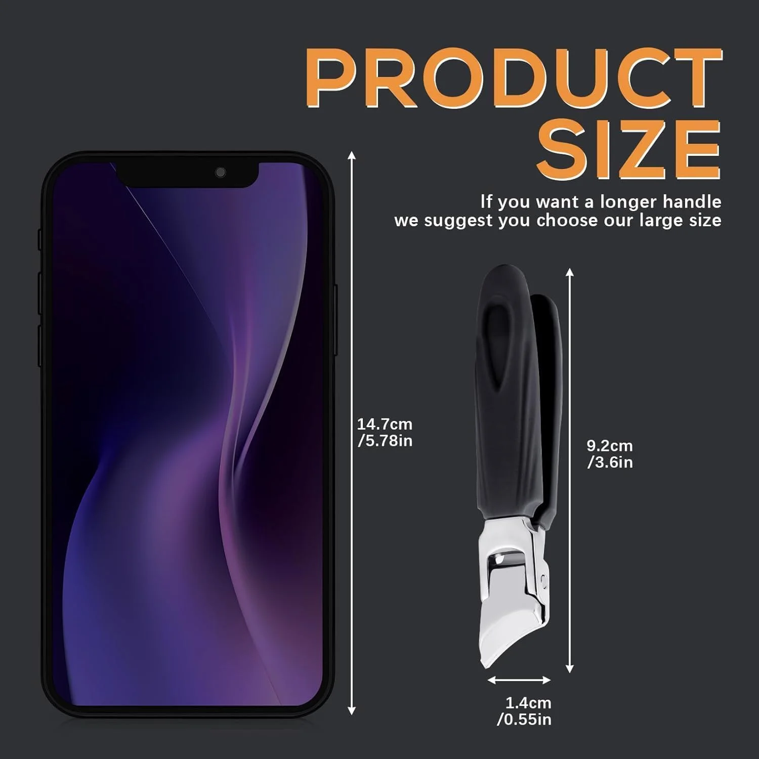 ناخن گیر انگشتان پا با دهانه پهن، ناخن گیر اریب ضد پاشش با دهانه پهن ارتقا یافته برای ناخن های فرورفته، ناخن گیر دسته بلند برای ناخن های ضخیم ناخن گیر انگشتان پا با دهانه پهن، ناخن گیر اریب ضد پاشش با دهانه پهن ارتقا یافته برای ناخن های فرورفته، ناخن گیر دسته بلند برای ناخن های ضخیم