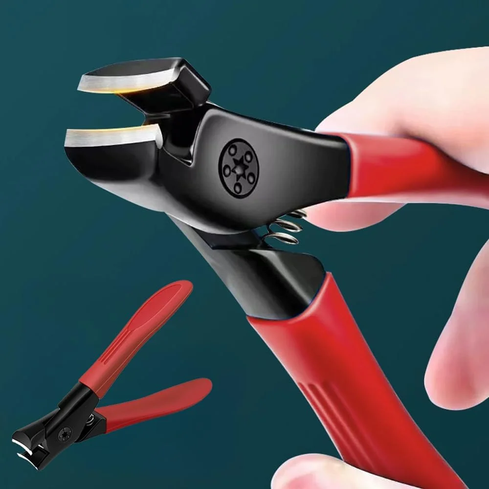 یک عدد ناخن گیر حرفه ای استیل ضد زنگ - قیچی تیز برای ناخن های ضخیم و بلند - قرمز