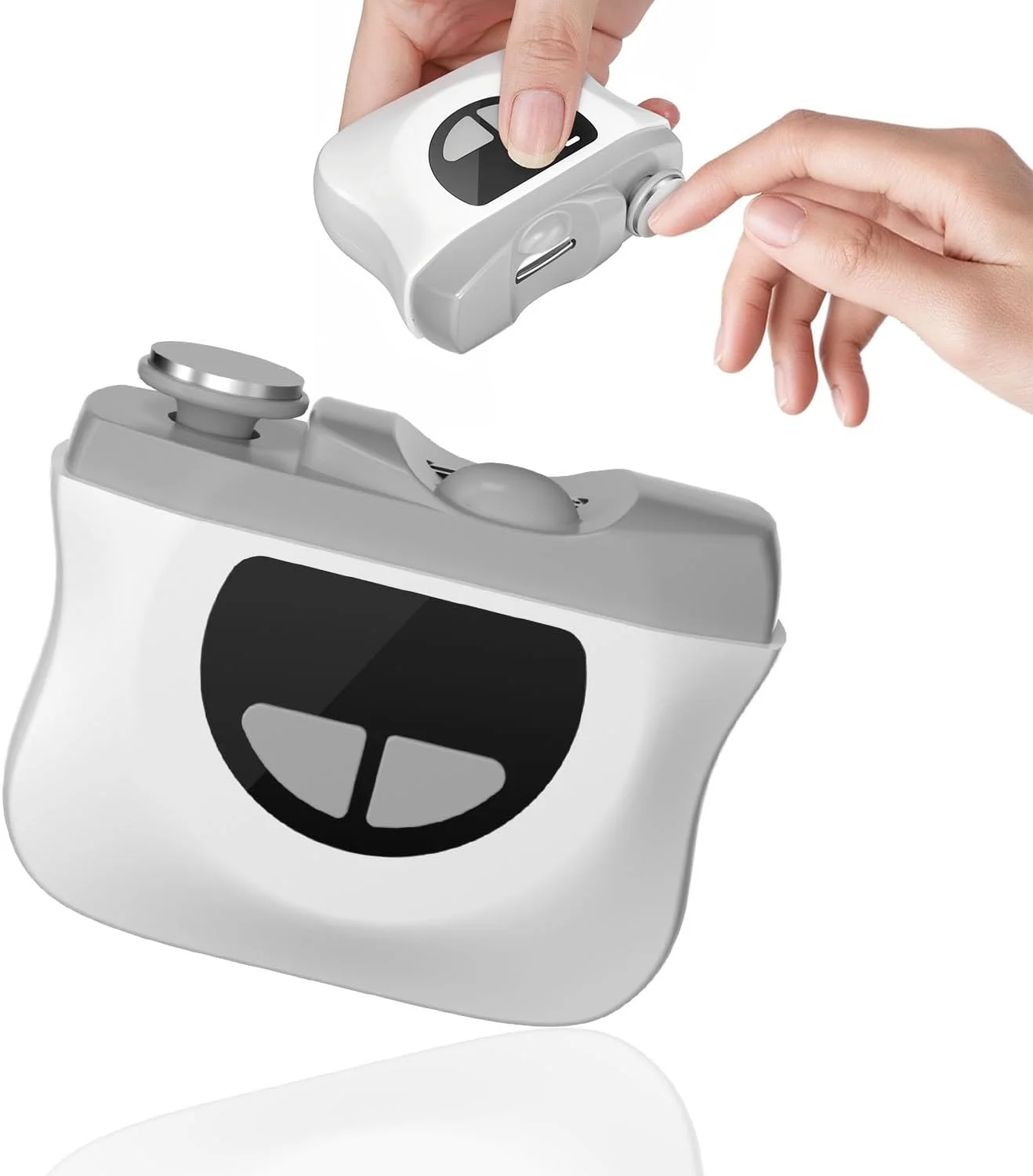 ناخن گیر برقی، ناخن گیر و پولیشر اتوماتیک 3 در 1 جدید 2025، ناخن گیر برقی اتوماتیک قابل تنظیم با 3 سرعت به همراه چراغ LED و قابل شارژ با USB، مناسب برای نوزادان، بزرگسالان و سالمندان