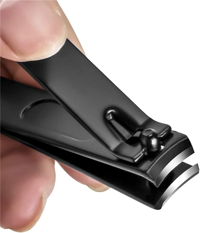 ست دو عددی ناخن گیر فلزی مشکی - ناخن گیر انگشتان پا و دست، جمع و جور و قابل حمل برای استفاده روزانه - ابزار بادوام استیل ضد زنگ برای مانیکور و پدیکور ست دو عددی ناخن گیر فلزی مشکی - ناخن گیر انگشتان پا و دست، جمع و جور و قابل حمل برای استفاده روزانه - ابزار بادوام استیل ضد زنگ برای مانیکور و پدیکور