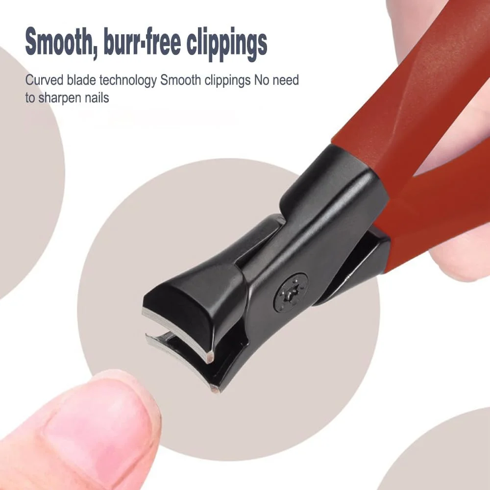 یک عدد ناخن گیر حرفه ای استیل ضد زنگ - قیچی تیز برای ناخن های ضخیم و بلند - قرمز