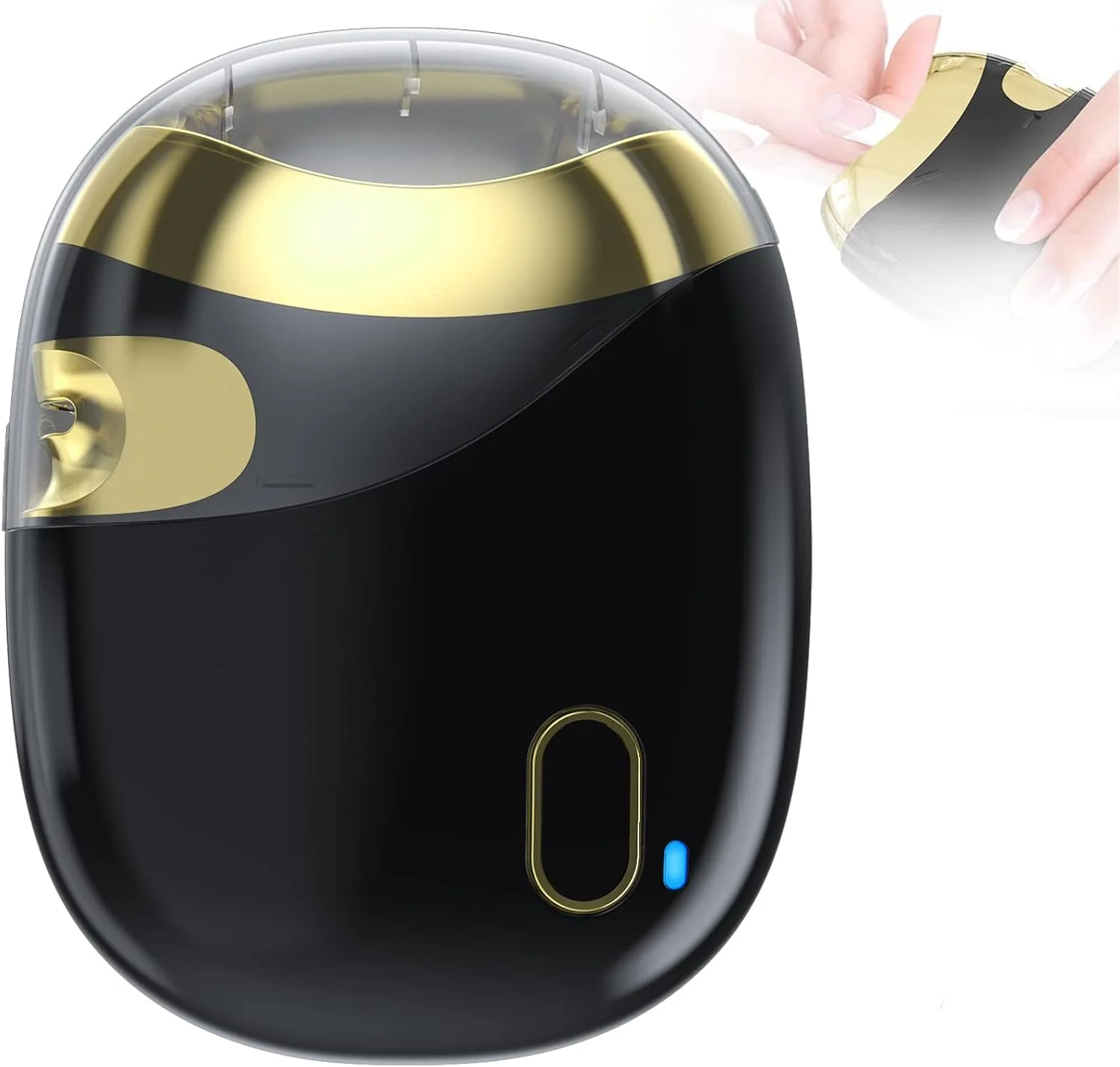 ناخن گیر برقی اتوماتیک MAKINGTEC با چرخ سنباده، محفظه نگهداری خرده ناخن، بدون آسیب به ناخن، ماشین اصلاح ناخن برقی ایمن (مشکی)