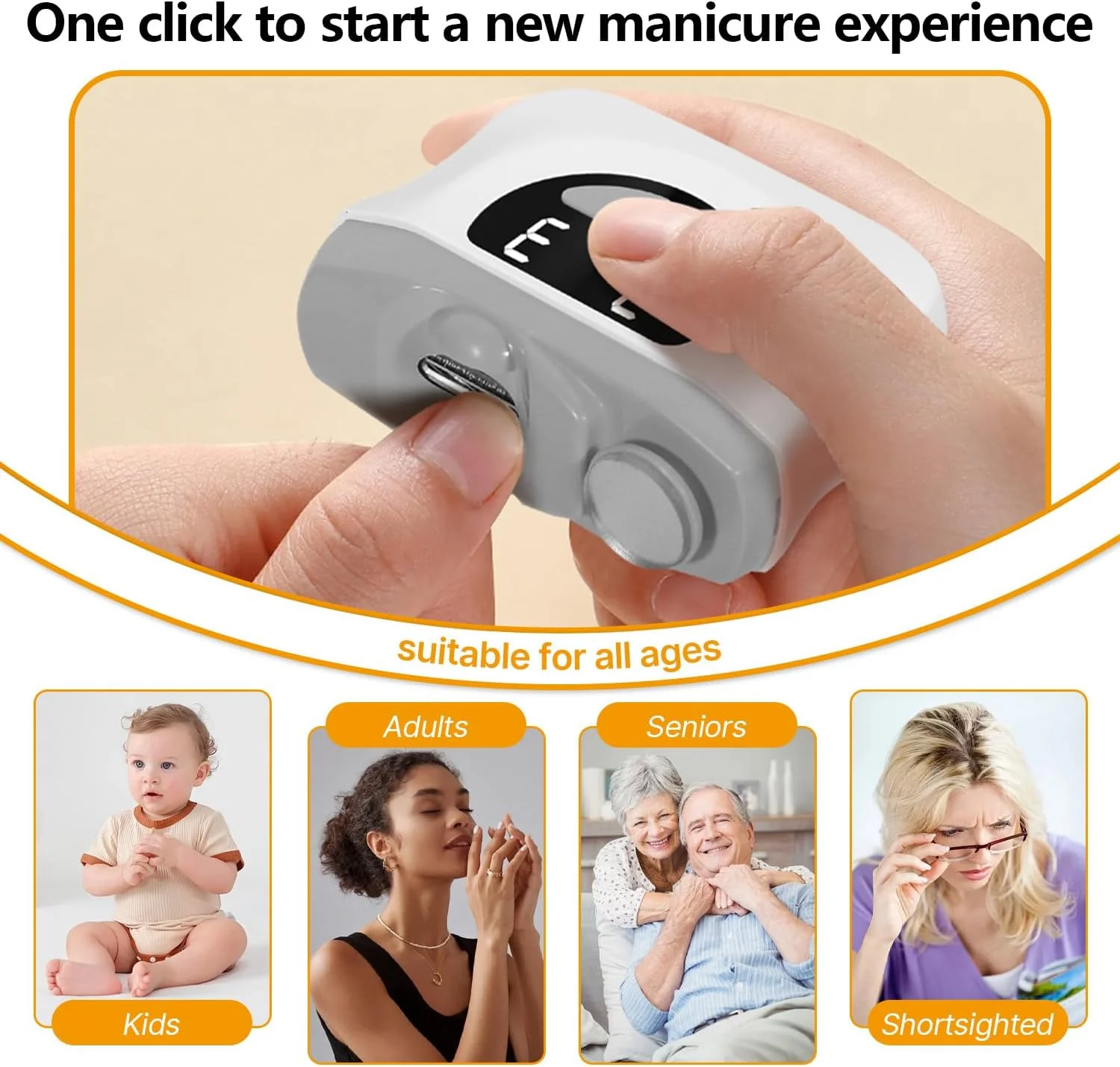 ناخن گیر برقی، ناخن گیر و پولیشر اتوماتیک 3 در 1 جدید 2025، ناخن گیر برقی اتوماتیک قابل تنظیم با 3 سرعت به همراه چراغ LED و قابل شارژ با USB، مناسب برای نوزادان، بزرگسالان و سالمندان ناخن گیر برقی، ناخن گیر و پولیشر اتوماتیک 3 در 1 جدید 2025، ناخن گیر برقی اتوماتیک قابل تنظیم با 3 سرعت به همراه چراغ LED و قابل شارژ با USB، مناسب برای نوزادان، بزرگسالان و سالمندان
