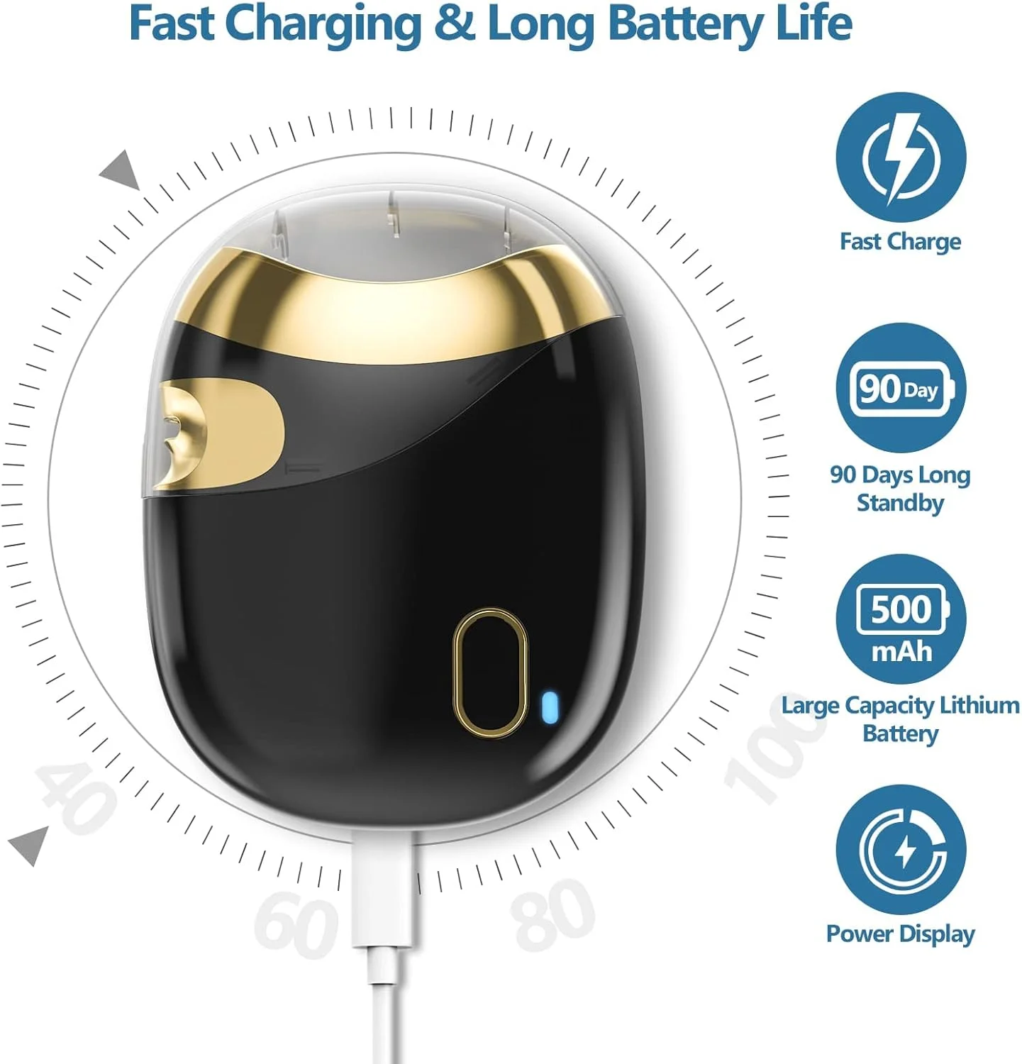 ناخن گیر برقی اتوماتیک MAKINGTEC با چرخ سنباده، محفظه نگهداری خرده ناخن، بدون آسیب به ناخن، ماشین اصلاح ناخن برقی ایمن (مشکی)