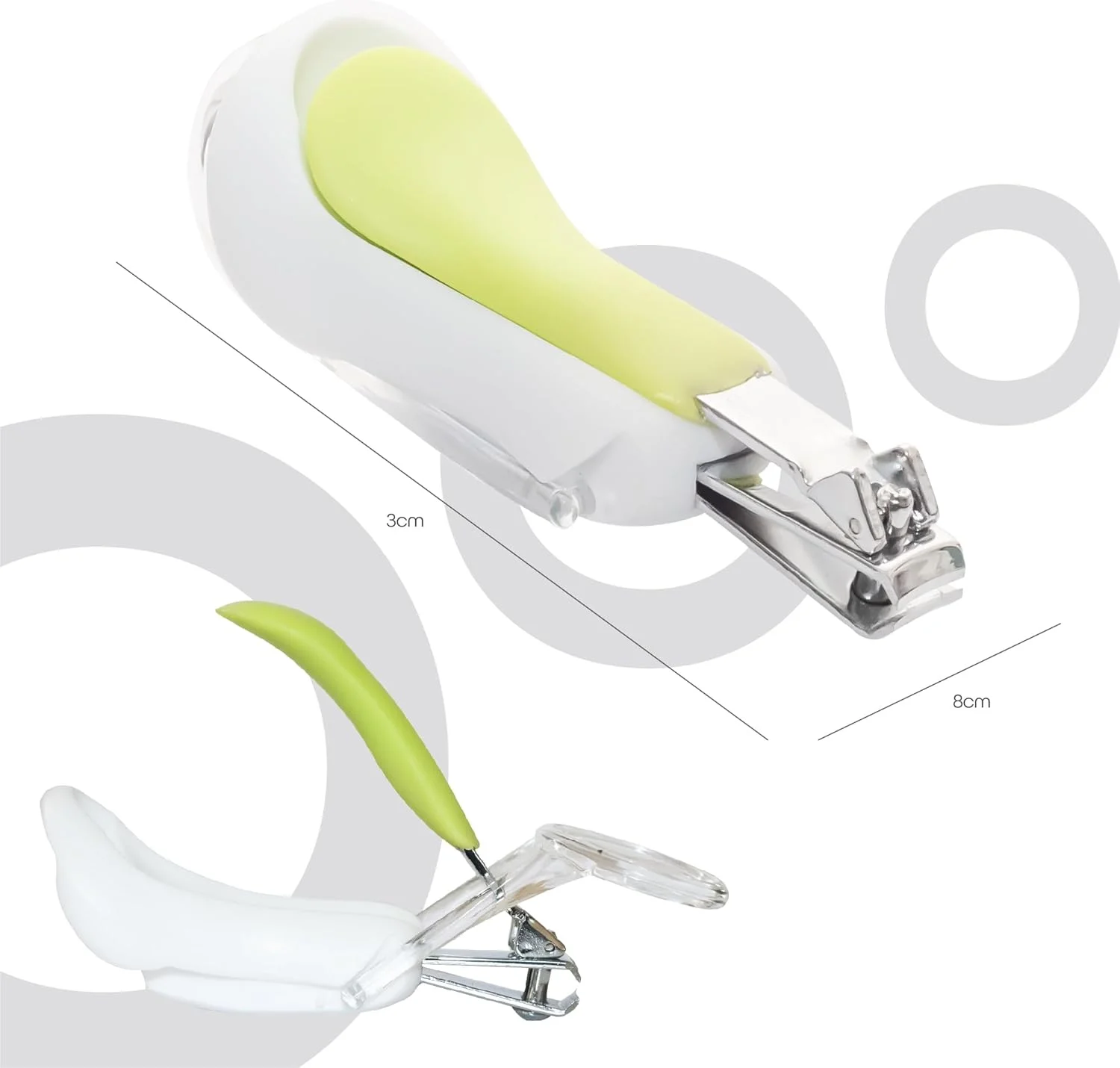 ست مانیکور کودک مون مدل دلوکس به همراه قیچی ناخن و ذره بین، 0+ ماه، چند رنگ، متوسط