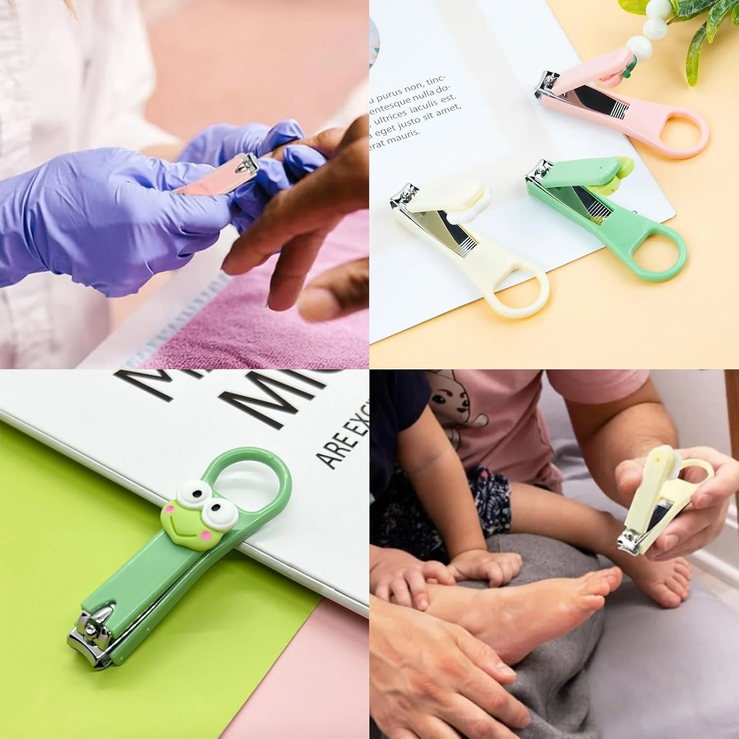 ست ناخن گیر کودک 3 عددی، ست ناخن گیر برای زنان و دختران - ناخن گیر تیز