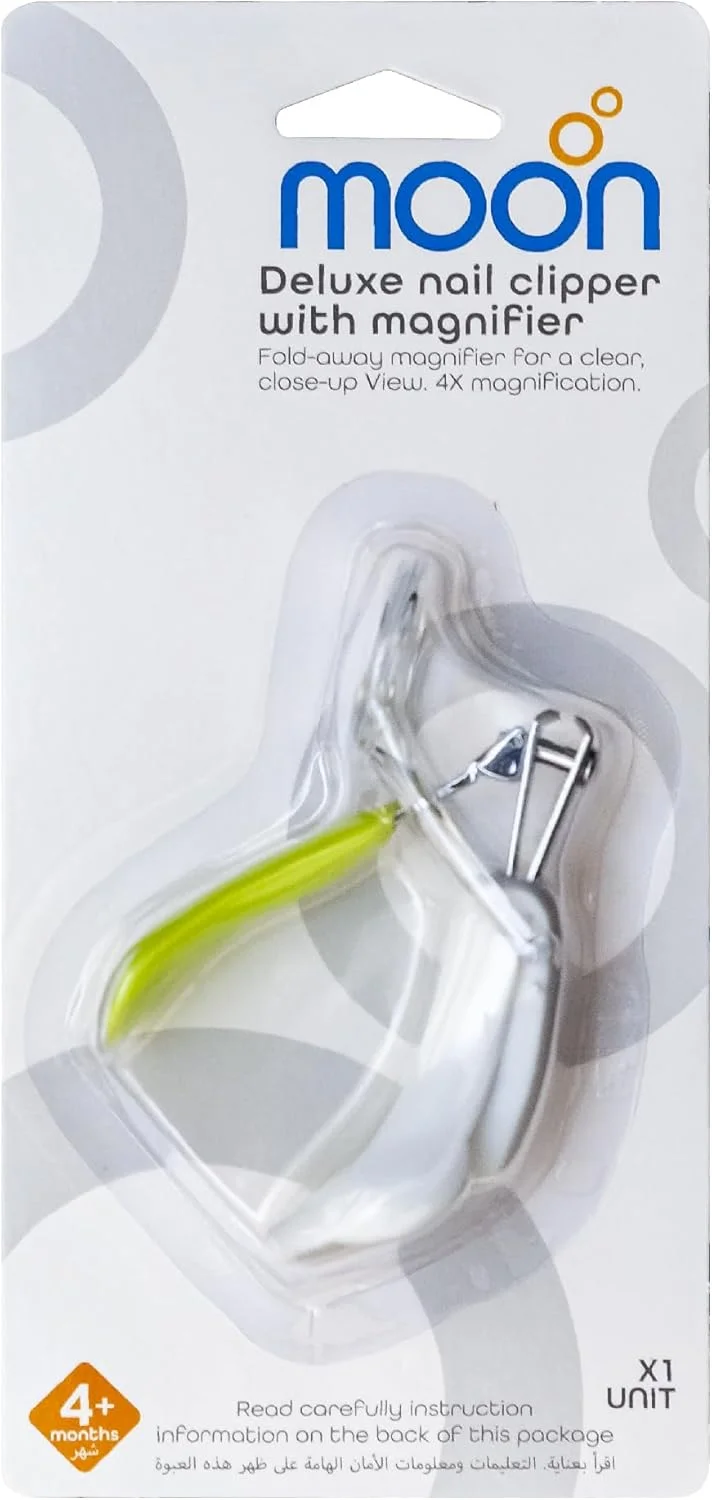 ست مانیکور کودک مون مدل دلوکس به همراه قیچی ناخن و ذره بین، 0+ ماه، چند رنگ، متوسط