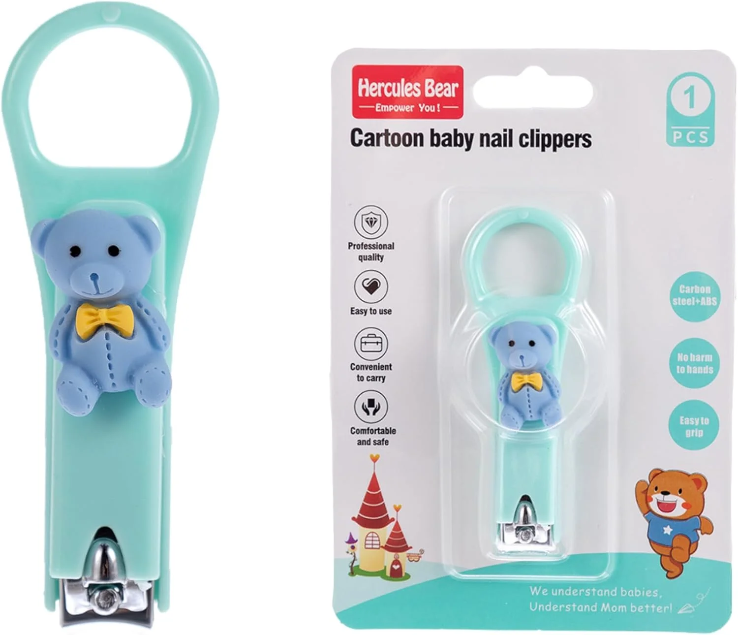 ناخن گیر کارتونی بامزه کودکانه برای بانوان و کودکان - استیل ضد زنگ، ضد پاشش، ناخن گیر قابل حمل با طرح خرس دوست داشتنی، مناسب برای خانه، مسافرت و استفاده روزمره ناخن گیر کارتونی بامزه کودکانه برای بانوان و کودکان - استیل ضد زنگ، ضد پاشش، ناخن گیر قابل حمل با طرح خرس دوست داشتنی، مناسب برای خانه، مسافرت و استفاده روزمره