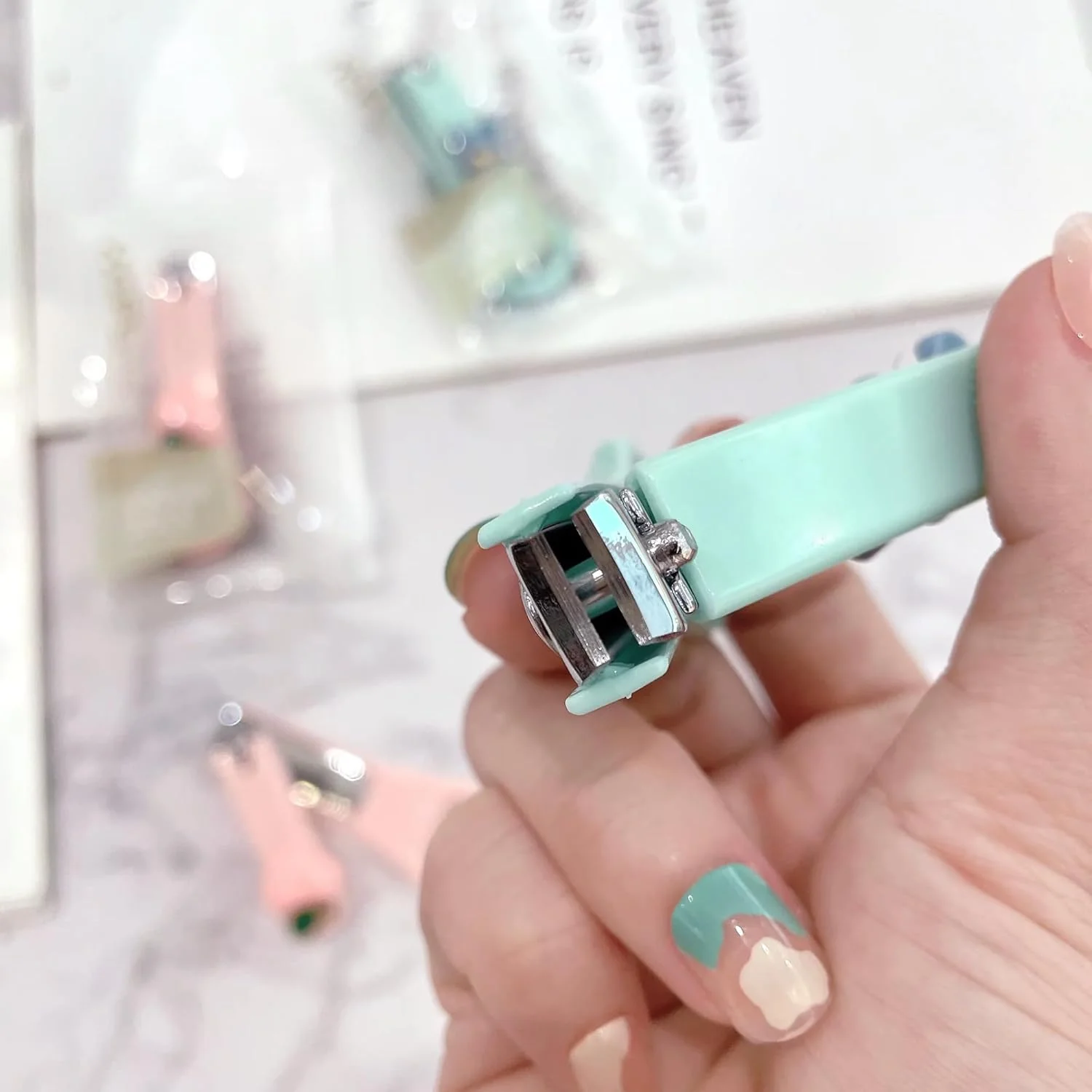 ناخن گیر کارتونی بامزه کودکانه برای بانوان و کودکان - استیل ضد زنگ، ضد پاشش، ناخن گیر قابل حمل با طرح خرس دوست داشتنی، مناسب برای خانه، مسافرت و استفاده روزمره