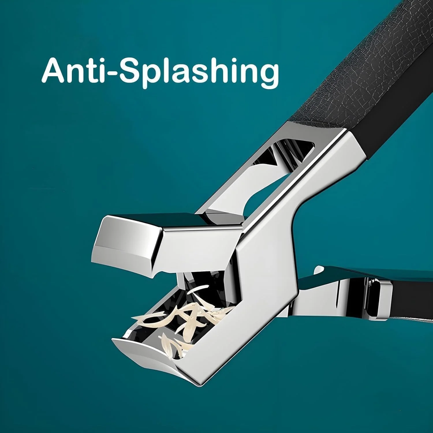 ناخن گیر قهوه ای تک عددی با کیفیت عالی برای آقایان و بانوان، مقاوم برای ناخن پا/ناخن دست، تیغه استیل ضد زنگ با طراحی ضد پاشش و ابزار پیرایش مقاوم در برابر زنگ زدگی