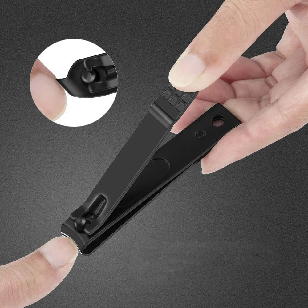 ست سه عددی ناخن گیر استیل ضد زنگ مشکی برای کوتاه کردن بی نقص ناخن های پا - ناخن گیر با کیفیت عالی برای آراستگی آسان