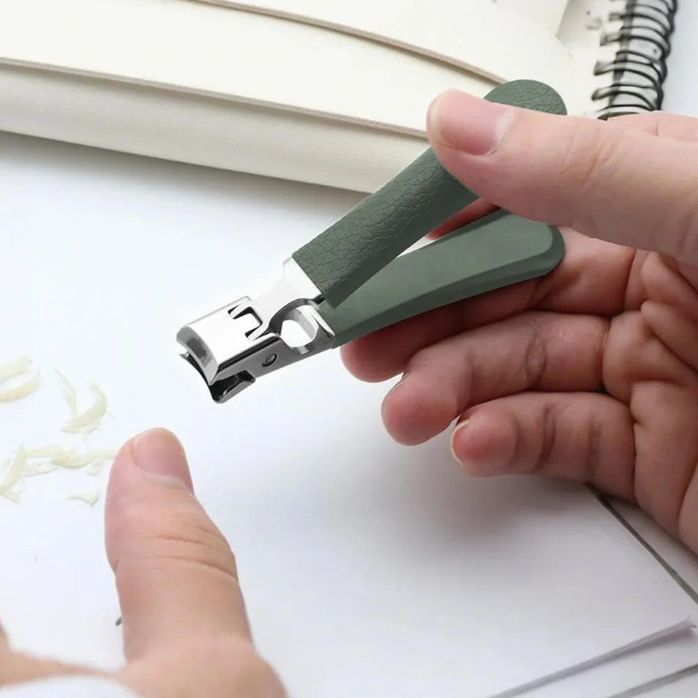 یک عدد ناخن گیر استیل مدرن: ناخن گیر پهن با تیغه مقعر برای ناخن های ضخیم و سخت - ابزار تیز و بادوام مانیکور (سبز) یک عدد ناخن گیر استیل مدرن: ناخن گیر پهن با تیغه مقعر برای ناخن های ضخیم و سخت - ابزار تیز و بادوام مانیکور (سبز)