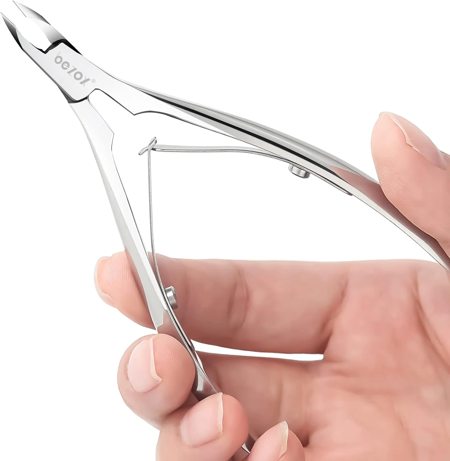 ابزار حرفه ای حذف پوست های مرده اطراف ناخن بزوکس، فک 4 میلی متری، گیره کوتیکول استیل ضد زنگ با چگالی بالا، هدیه نیپر مانیکور برای خانم ها، روکش نیکل، 1 عدد ابزار حرفه ای حذف پوست های مرده اطراف ناخن بزوکس، فک 4 میلی متری، گیره کوتیکول استیل ضد زنگ با چگالی بالا، هدیه نیپر مانیکور برای خانم ها، روکش نیکل، 1 عدد