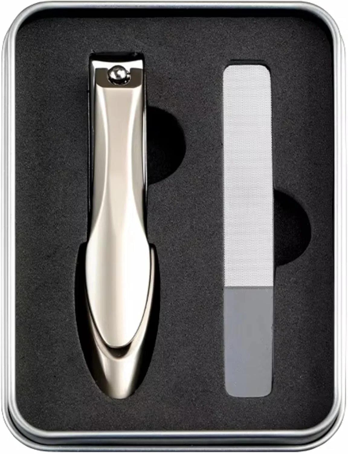 ناخن گیر استیل ضد زنگ ممتاز، تیز و بادوام برای آقایان، پیرایش دقیق، ایده آل برای ناخن های ضخیم، ناخن گیر حرفه ای برای آراستگی مقص اظافر | قصاصات اظافر (نقره ای، بزرگ)