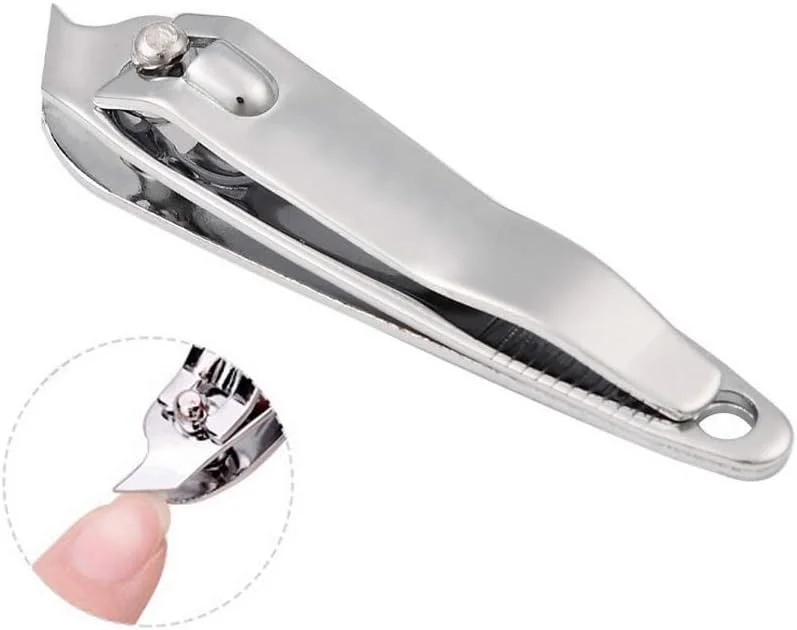 دو عدد ناخن گیر فلزی لبه مورب، ابزار پدیکور و مانیکور، ناخن گیر کوتیکول نوک مورب