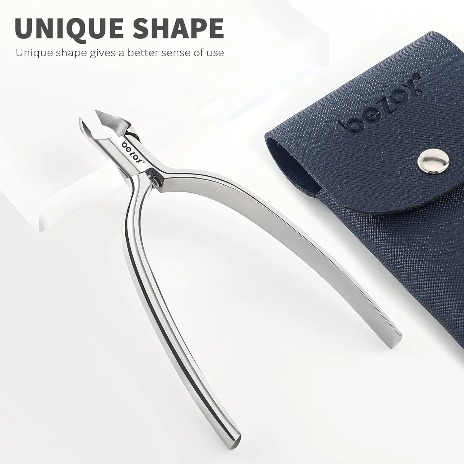 گوشت گیر ناخن بزوکس، قیچی حرفه ای برای مراقبت از ناخن با تیغه 5 میلی متری - انبر تیز برای زیبایی و اسپا بانوان - ابزار آسان گیر پدیکور و مانیکور برای ناخن های دست و پا.