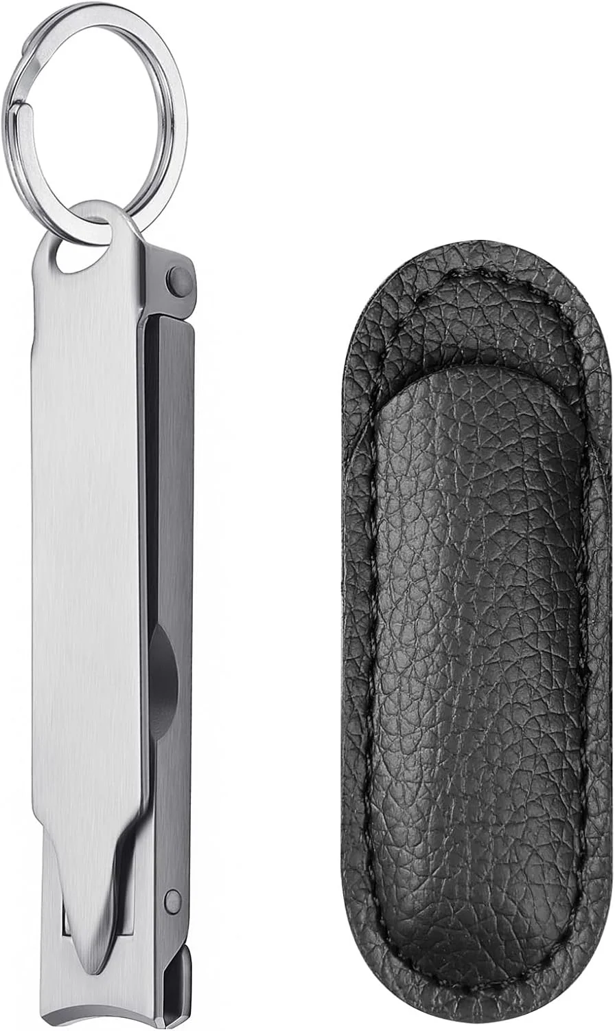 ناخن گیر فوق العاده نازک قابل حمل، ناخن گیر تاشو جیبی کوچک، قیچی با دهانه پهن با جاکلیدی، تریمر منحنی، پرداخت برس خورده (کوچک-برس خورده) ناخن گیر فوق العاده نازک قابل حمل، ناخن گیر تاشو جیبی کوچک، قیچی با دهانه پهن با جاکلیدی، تریمر منحنی، پرداخت برس خورده (کوچک-برس خورده)