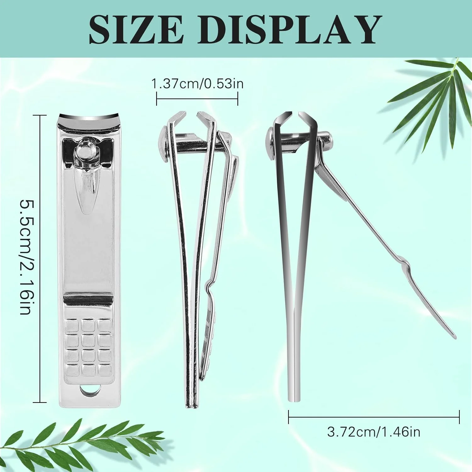 ست ناخن گیر، بسته 24 عددی ناخن گیر استیل ضد زنگ، ناخن گیر نقره ای، ناخن گیرهای بسیار تیز و محکم برای ناخن های دست و پا برای زنان و مردان (24 عدد - نقره ای)