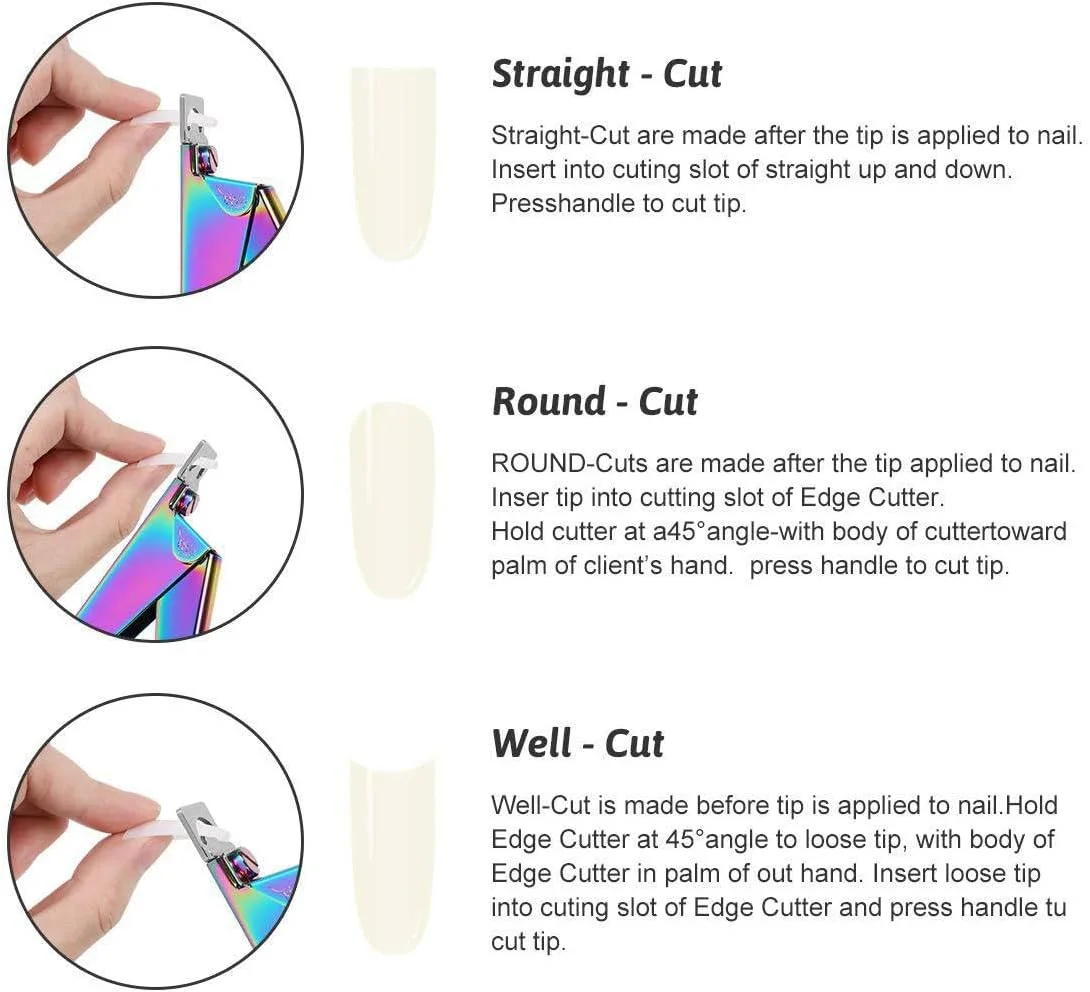 ناخن گیر اکریلیک، قیچی ناخن برای نوک ناخن، ابزار مانیکور برای هنر ناخن در خانه و سالن